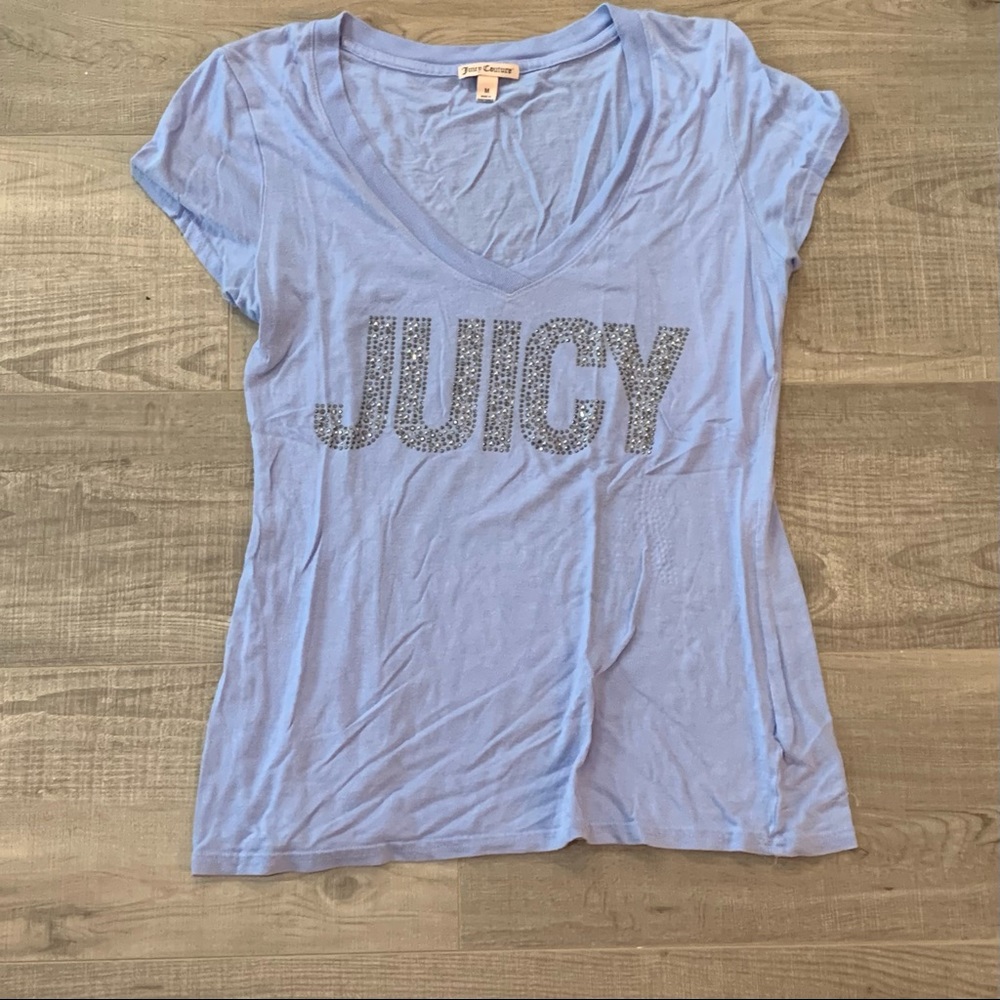Periwinkle Juicy Couture Rhinestone Tee Size M